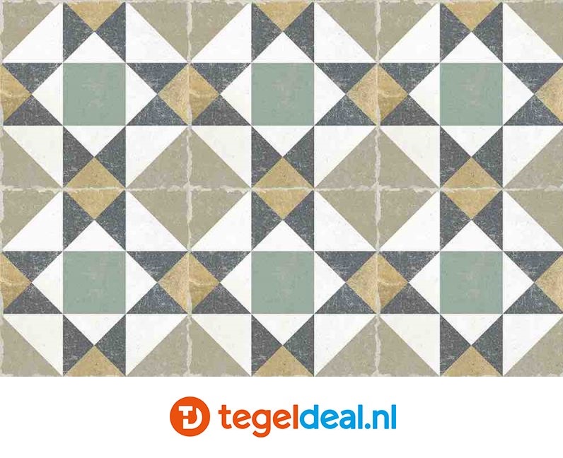 VLT Gabana, 20x20, vintage patroontegels VLT Gabana, 20x20, vintage patroontegels