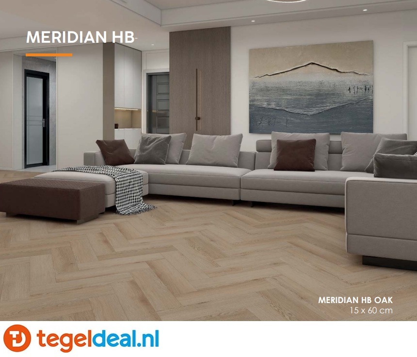 MERIDIAN HB OAK Plank, 15x60x0,6 cm, Rigid SPC Click Vloer  