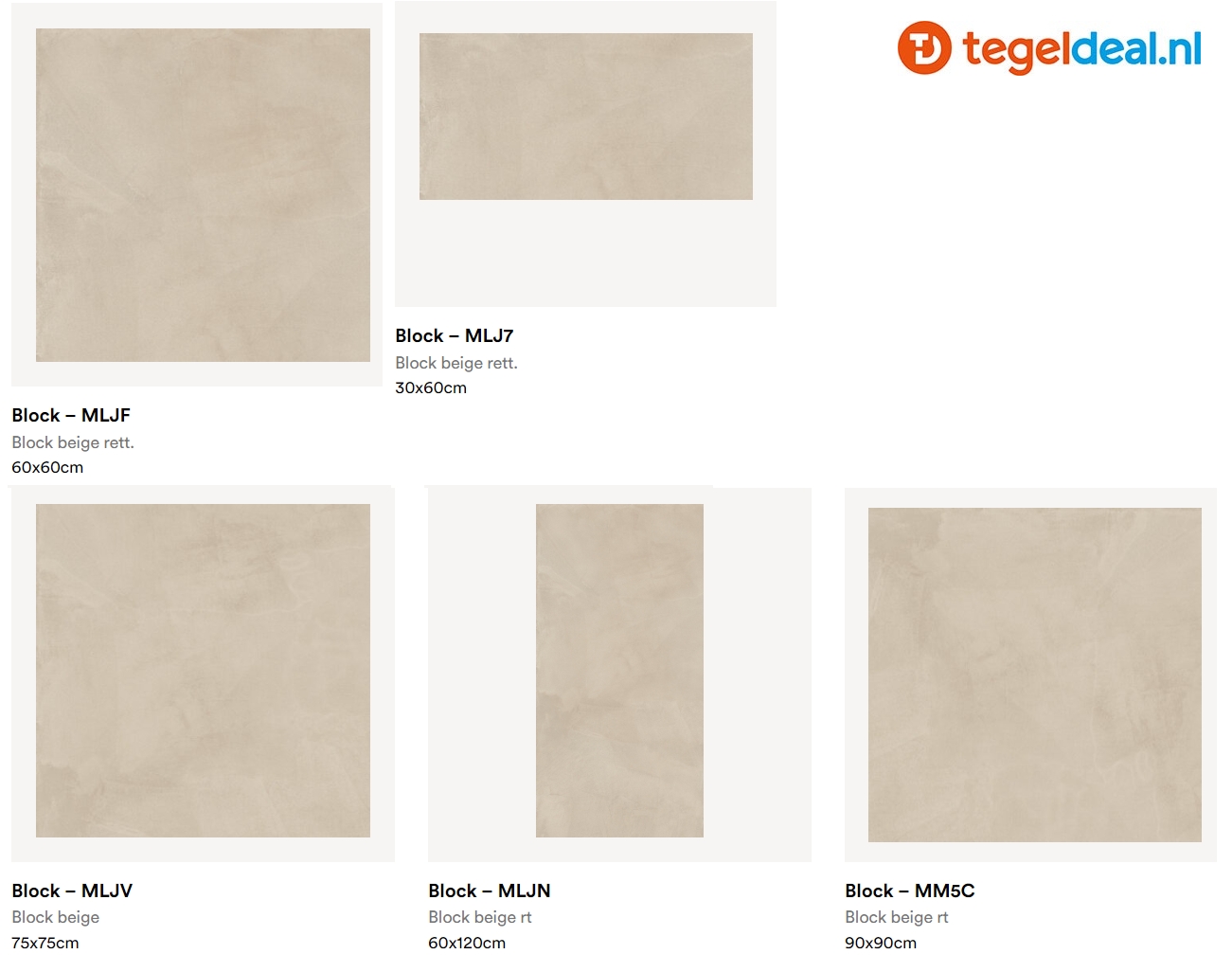 Marazzi Block, Beige, 60x60 cm MLJF