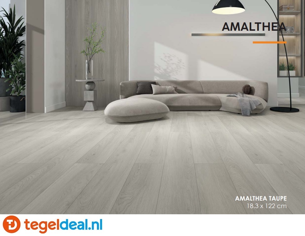AMALTHEA TAUPE Plank, 18,3x122x0,5 cm, Rigid SPC Click Vloer    