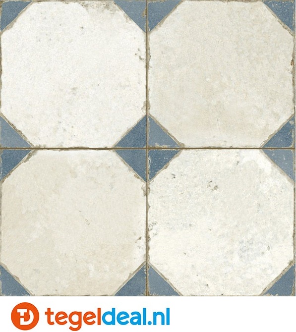 Peronda, Fs Yard Blue, 45x45 cm, vintage patroontegels
