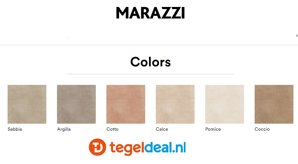 Marazzi Slow, terracottalook tegels - 6 kleuren - 6 formaten 