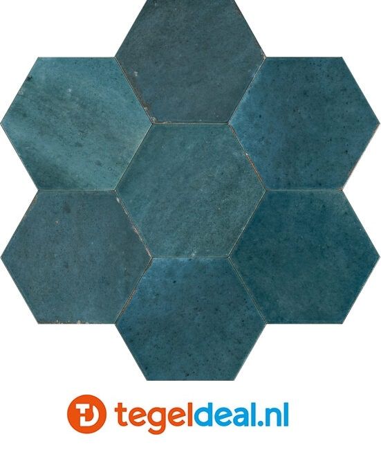 Marazzi Lume BLU, 21x18,2 cm MFFF, hexagon tegels