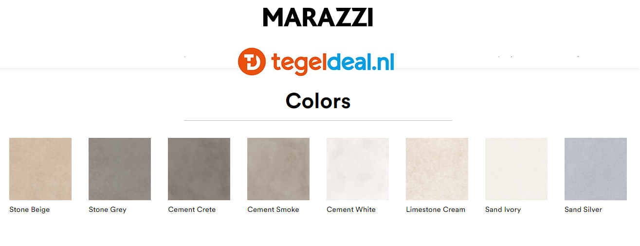 Marazzi Market_New, betonlook tegels - 8 kleuren - 60x60 cm