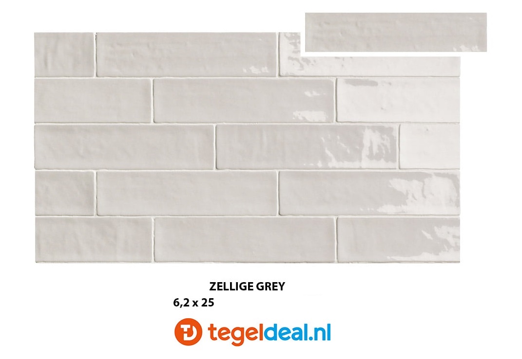 Natucer Zellige, 6,2x25 cm wandtegels Natucer Zellige, 6,2x25 cm wandtegels