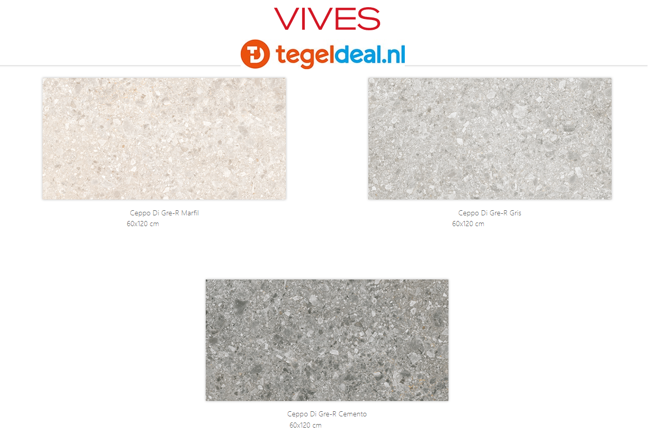 VLT Vives Ceppo di Gre, 60x120 cm natuursteen-look   