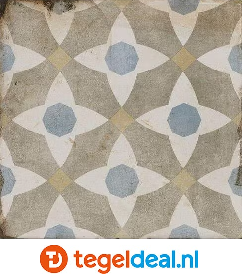 OPRUIMING :  Vloer-wandtegels Nanda Tiles, Loft Formentera, warm patchwork, mix decor - 20x20 cm - 6,24 m2 voor 140,00 euro  