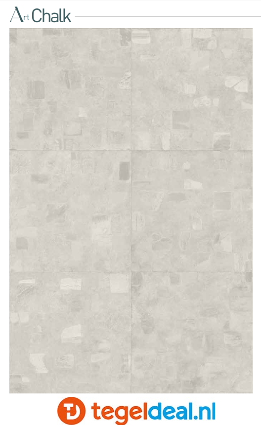 SIL Ceramiche, Concrediana ART CHALK, 120x120 cm Natural