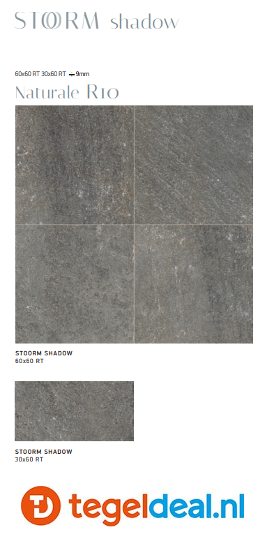 VLT Supergres Stoorm Shadow, 30 x 60 cm, Naturale