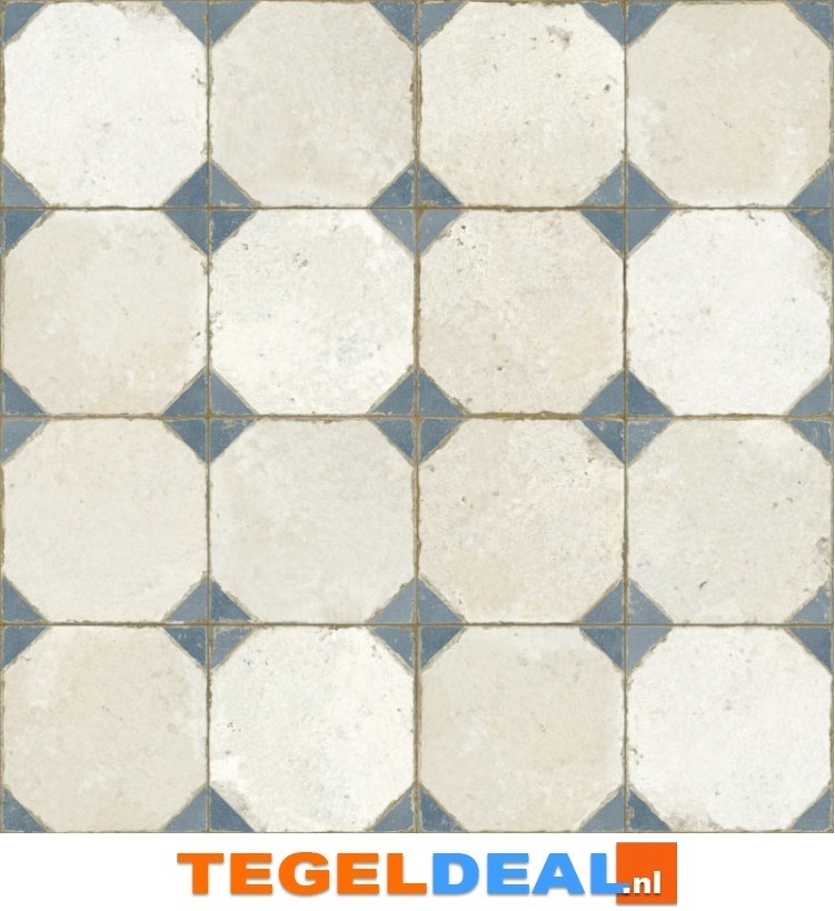 Peronda, Fs Yard Blue, 45x45 cm, vintage patroontegels