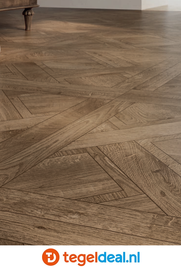 Ermes Aurelia, Bosco, Rovere 80x80 cm Cassettonato, houtlook tegels