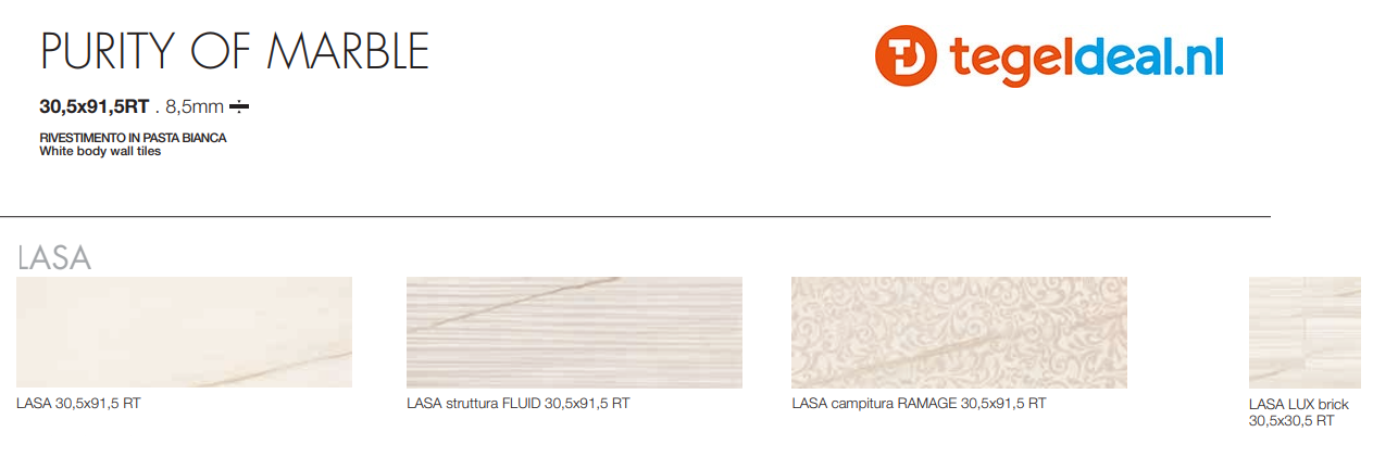 Supergres Purity of Marble, Lasa Lux, 60x120 cm, marmerlook tegels Supergres Purity of Marble, Lasa Lux, 60x120 cm, marmerlook tegels