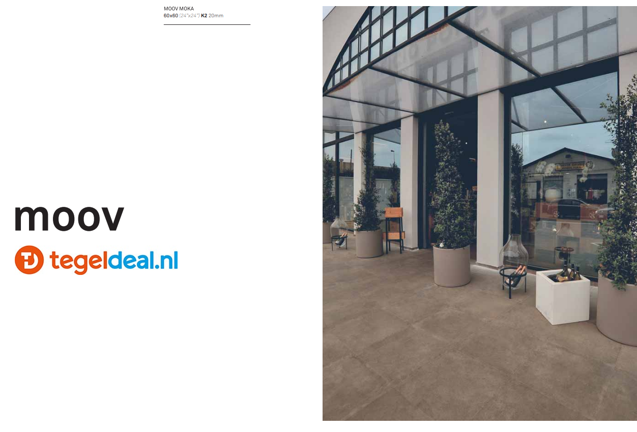 KEOPE Moov Moka K2, 120x120x2 cm, terrastegels