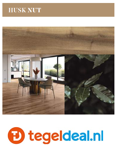 Supergres Husk Nut, 20x120 cm, HUN2, houtlook tegels