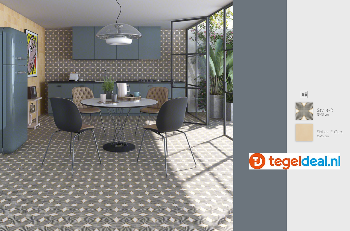 Vives Pop Tile, 15x15 cm, tegels - uni kleuren Vives Pop Tile, 15x15 cm, tegels - uni kleuren