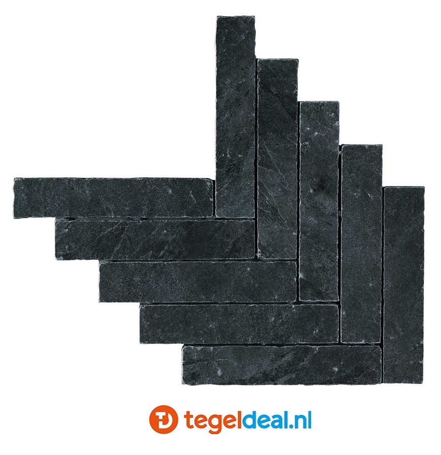 Marazzi Mystone Ardesia, Antracite Mosaico Freccia, 44,9x61,6 cm M0CX