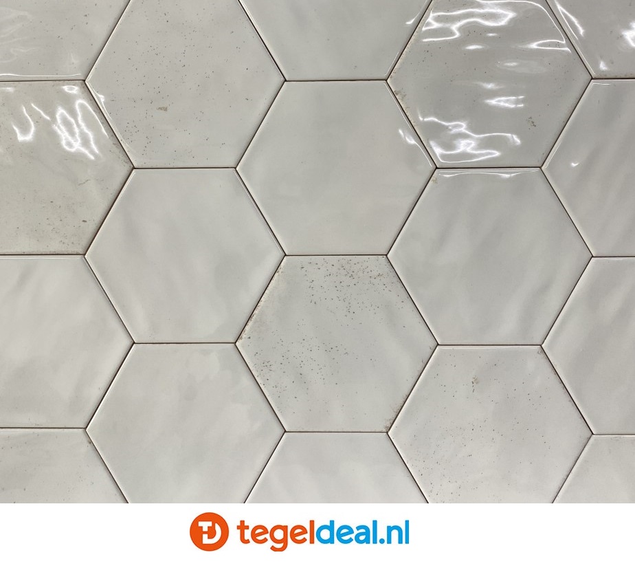 WDT Ribesalbes Hope WHITE glans, 15x17,3 cm hexagon  OP VOORRAAD