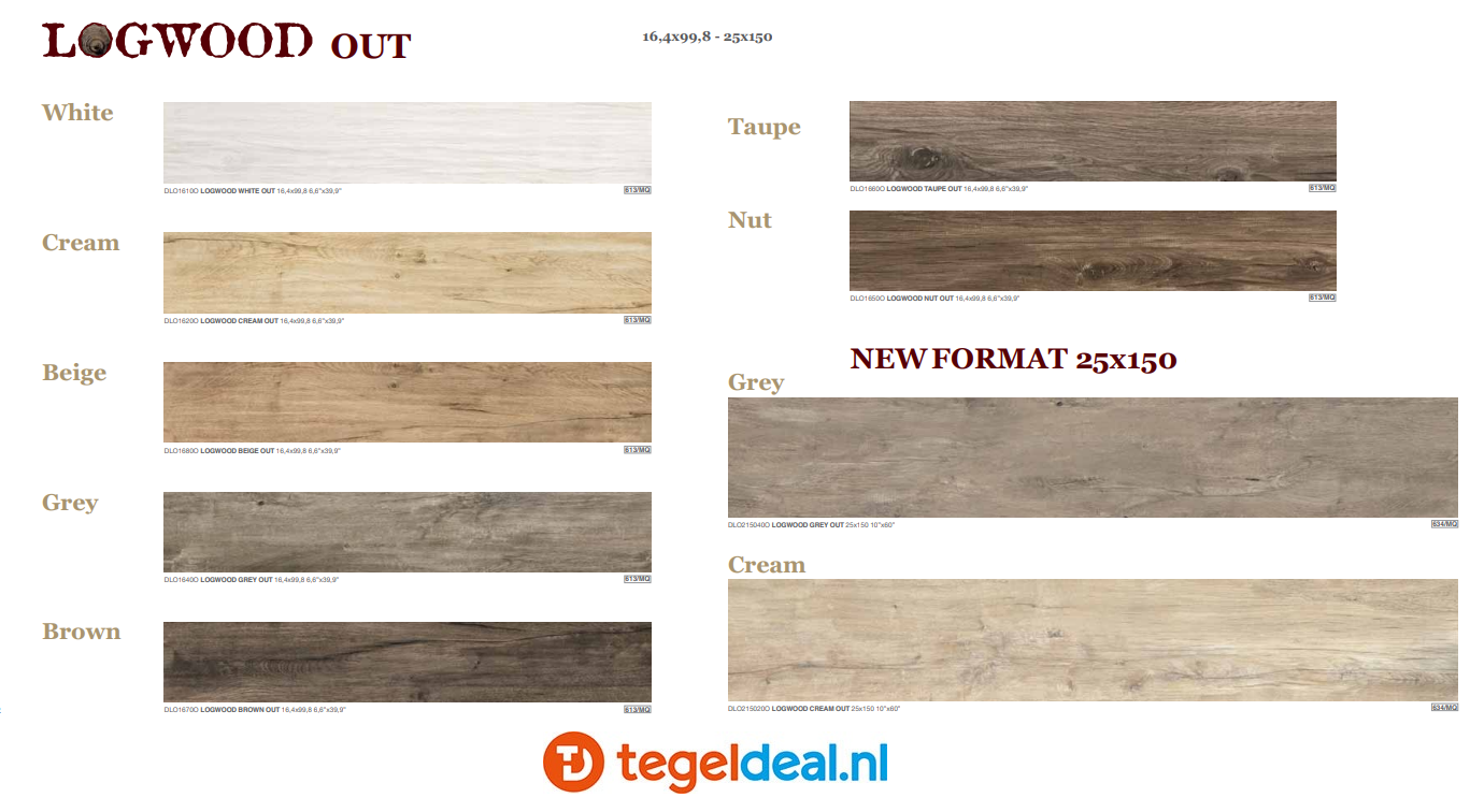 VLT DOM Logwood, houtlook VLT DOM Logwood, houtlook