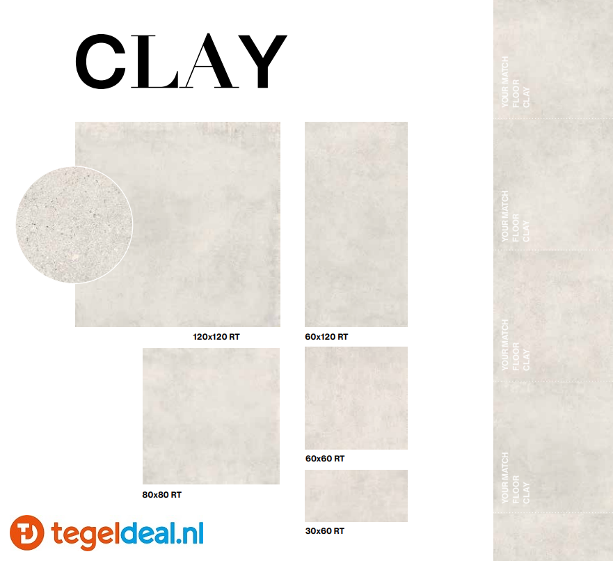 VLT Supergres Your Match CLAY, 30x60 cm, MCY3 cementlook tegels