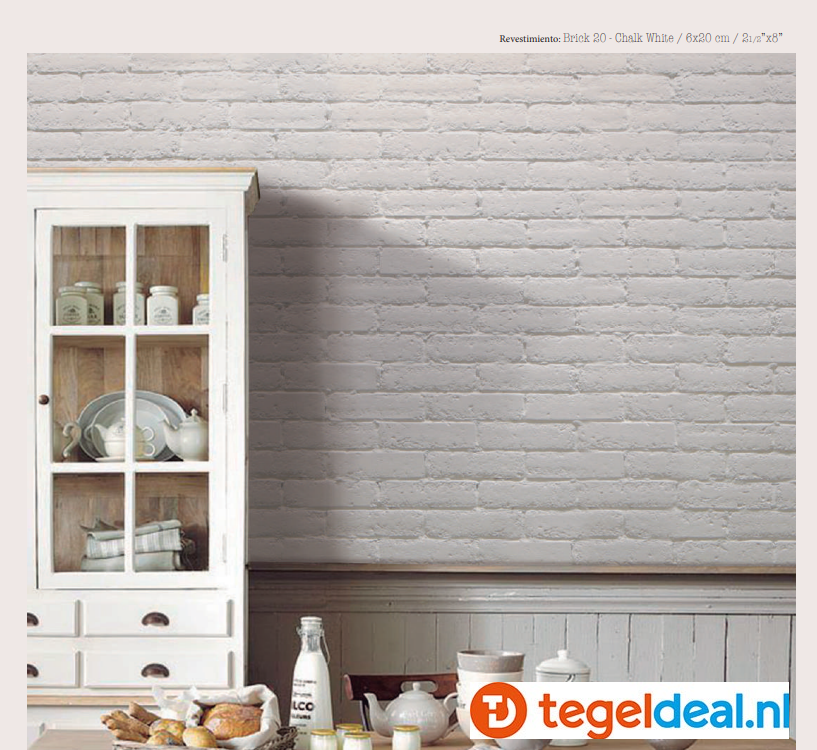 WDT Nanda Tiles, Brick20, 6x20 cm, zwart en wit