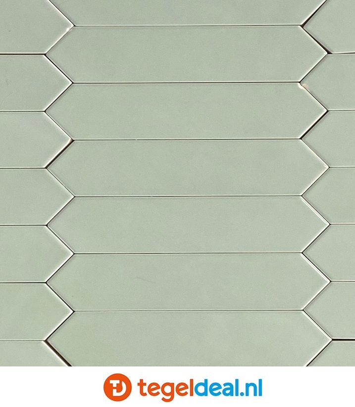 Equipe, Arrow GREEN HALITE, 5x25 cm, art 25826, pijlvormige wandtegels