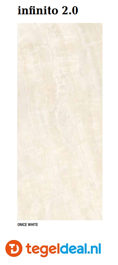Fondovalle Infinito 2.0, ONICE WHITE MATT, 60x120 cm, INF2667, marmerlook tegels 