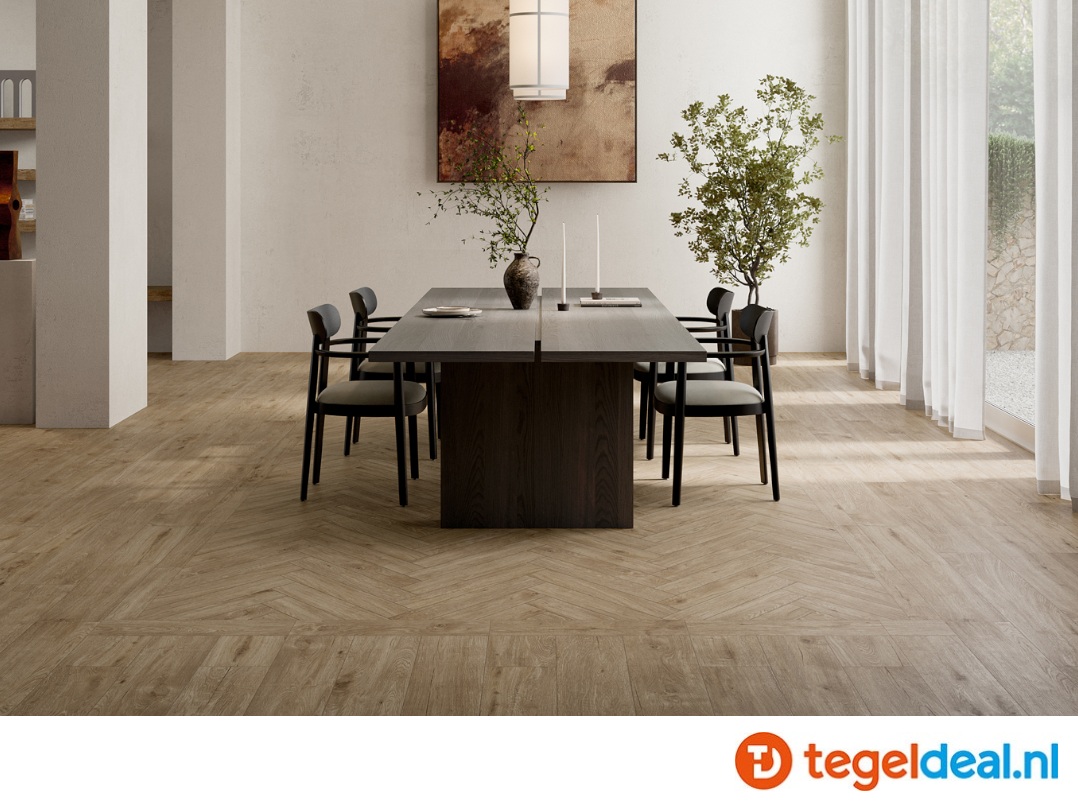 SIL Ceramiche, Royal Oak, NATURAL, 10x60 cm, houtlook tegels - €56,50 per m2 / Palletdeal op aanvraag