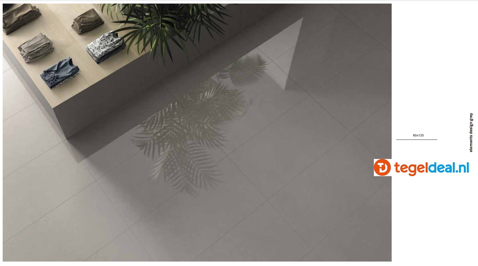 VLT KEOPE Elements Design Grey, 60 x 60 cm Natural 