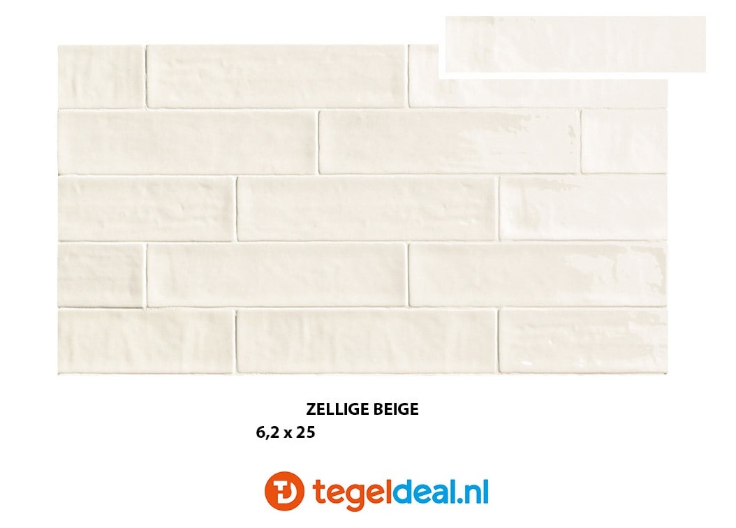 Natucer Zellige, 6,2x25 cm wandtegels Natucer Zellige, 6,2x25 cm wandtegels