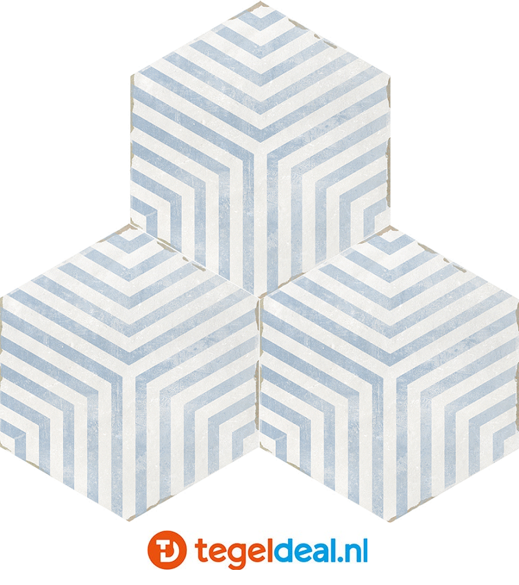 VLT en WDT Nanda Tiles, Capri LAZARETTO, 14x16 cm, hexagon VLT en WDT Nanda Tiles, Capri LAZARETTO, 14x16 cm, hexagon