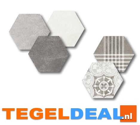 VLT Equipe Hexatile Cement, div. kleuren/patronen VLT Equipe Hexatile Cement, div. kleuren/patronen