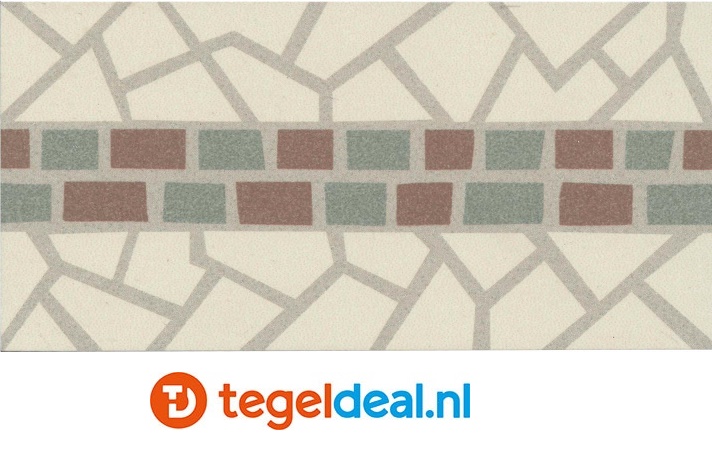 Revoir Paris, Bel-Histoire BAPTISTE Ligne-rand, 7,5x15 cm, patroontegels