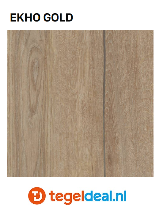 Supergres Ekho Gold, 20x120 cm, LDPK, houtlook tegels