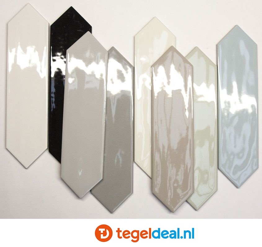 Tonalite, Dart, 7x28 cm pijlvormige wandtegels Tonalite, Dart, 7x28 cm pijlvormige wandtegels