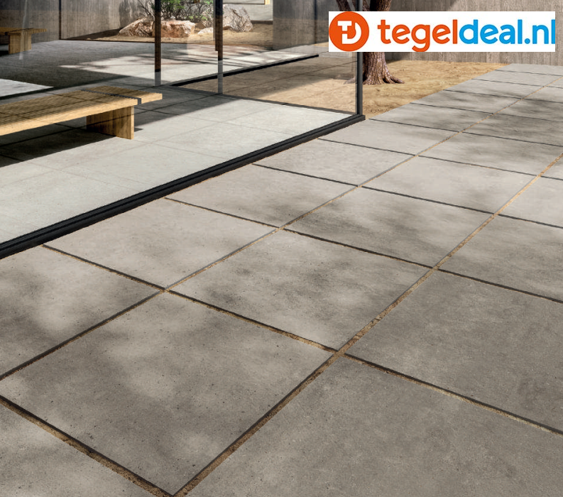 ASCOT DOM, District, Grey OUT DRY-Grip, 90x90x2 cm, terrastegels