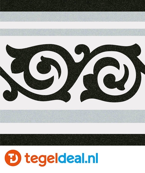 Vives 1900 TERRADES GRAFITO, 20x20 cm, patroontegels