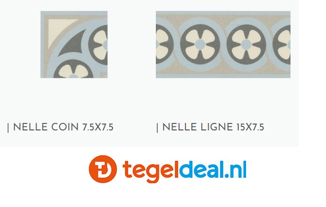 Revoir Paris, Bel-Histoire NELLE Coin-hoek, 7,5x7,5 cm, patroontegels Revoir Paris, Bel-Histoire NELLE Coin-hoek, 7,5x7,5 cm, patroontegels