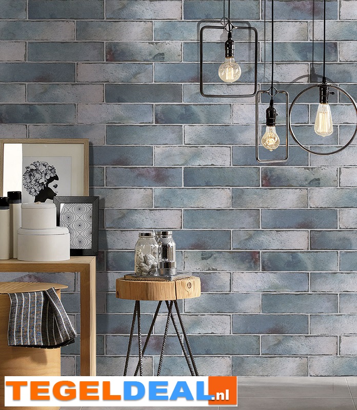 WDT Nanda Tiles, Manhattan, Skyline Blue, 7,5x30 cm