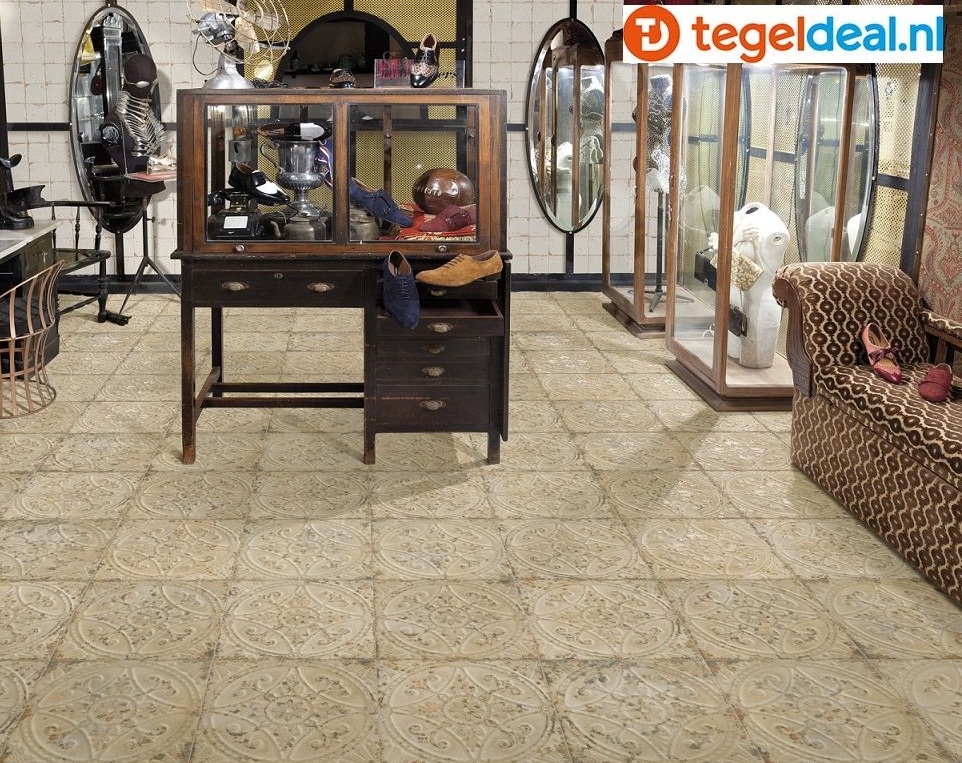 Peronda, Fs Saja-B, Beige, 33x33 cm, vintage patroontegels