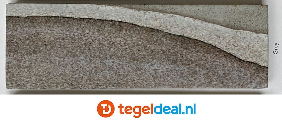 WOW Design, Pottery GREY Cosmic, 5x15 cm wandtegels 