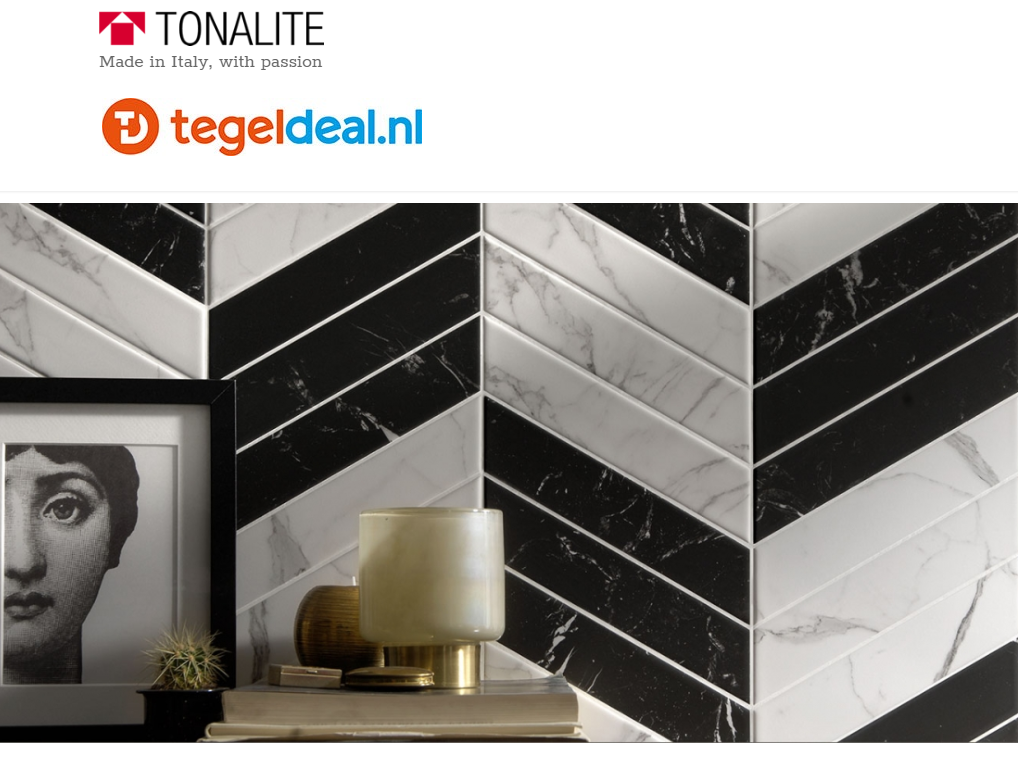 Tonalite, Arrow A+B, 5x23 cm, chevron wandtegels Tonalite, Arrow A+B, 5x23 cm, chevron wandtegels