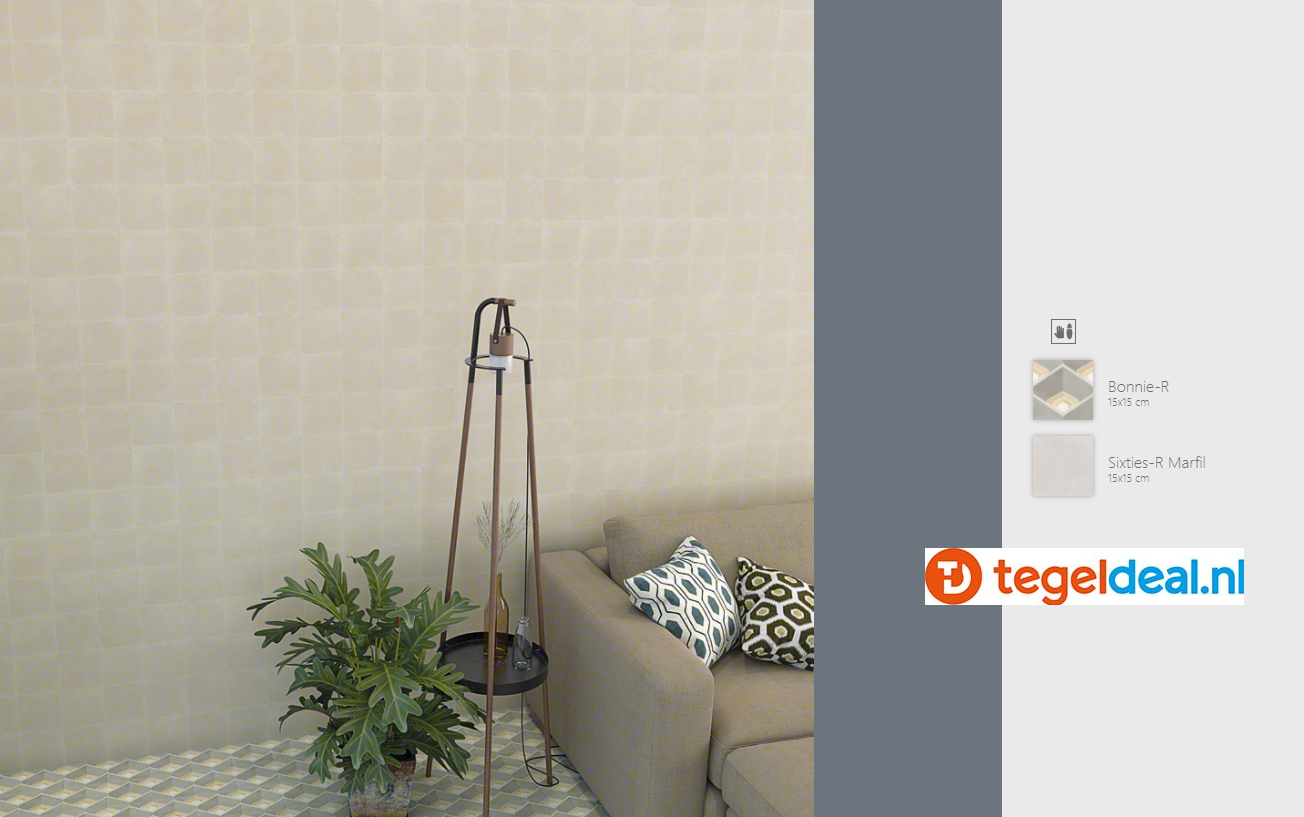 Vives Pop Tile, 15x15 cm, tegels - uni kleuren Vives Pop Tile, 15x15 cm, tegels - uni kleuren