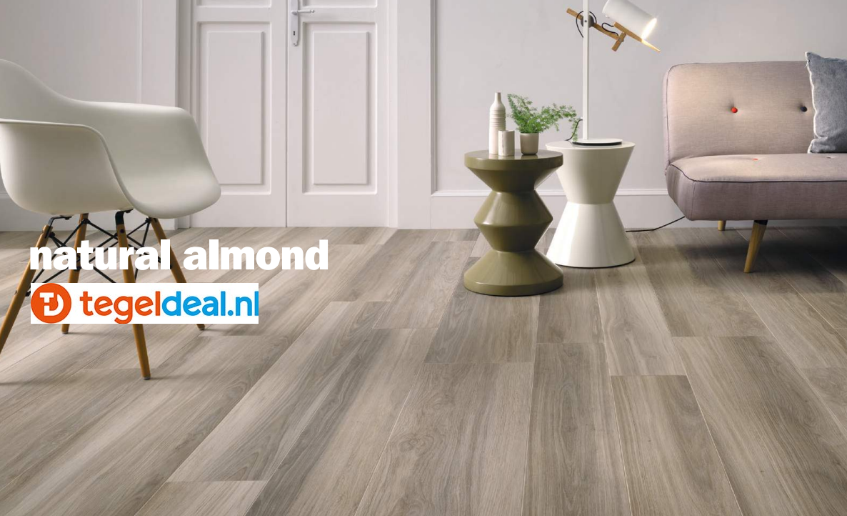 Supergres Natural Appeal Almond, 7,5x60 cm, NA6Ø, houtlook tegels