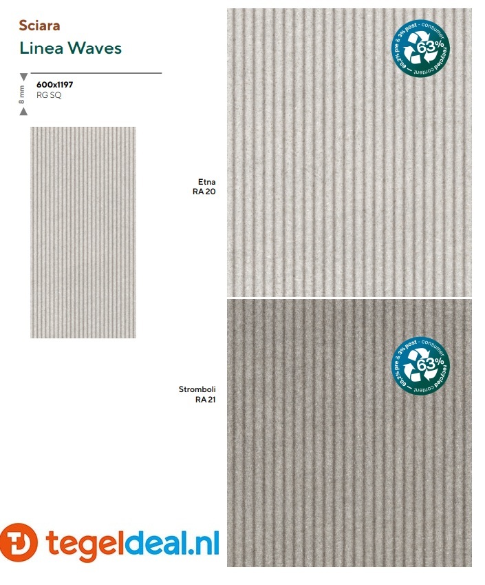 Mirage ReGea, Sciara, LIPARI RA23 Spazzolato A, 30x60 cm