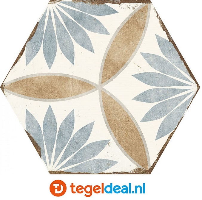 Nanda Tiles, Bohemia MIRANDA, 21x25 cm, hexagon patroontegels 