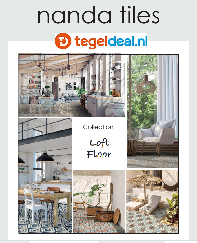 Nanda Tiles, Loft, 20x20 cm, patroontegels