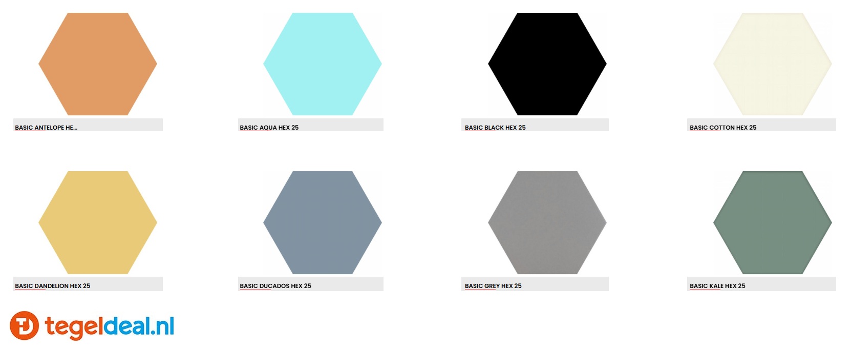 Codicer, Basic Hex 25, 25x22 cm hexagon tegels Codicer, Basic Hex 25, 25x22 cm hexagon tegels