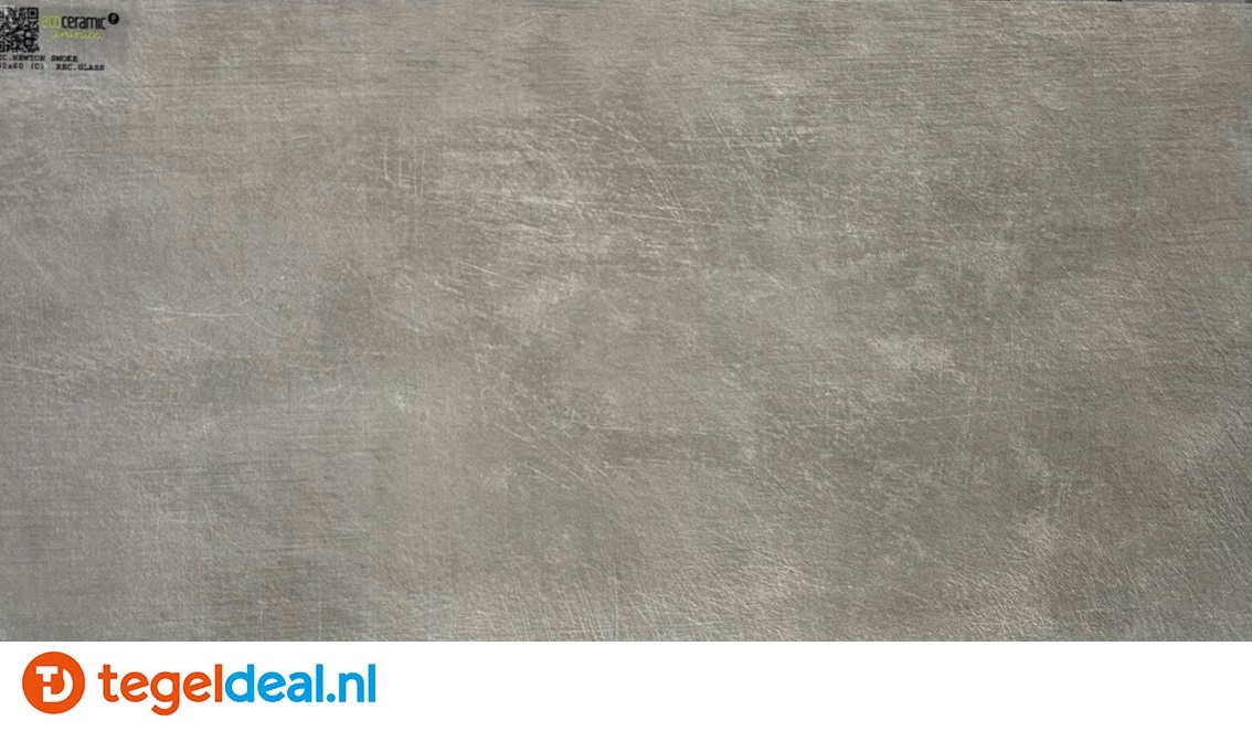 Ecoceramic, Newton SMOKE, 60x60 cm Mate, cementlook tegels