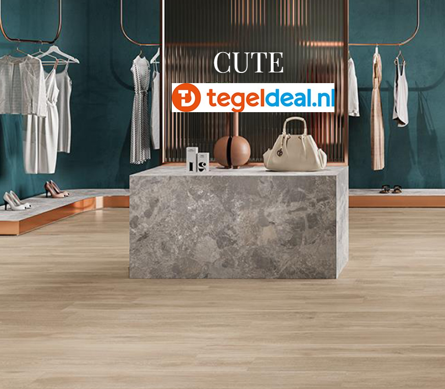 DOM Cute ROVERE CHIARO DUE4020OR, 40x120x2 cm OUT, houtlook terrastegels