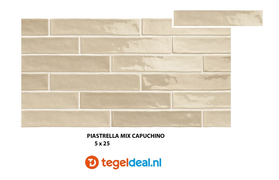 Natucer Piastrella Mix, 5x25 cm wandtegels Natucer Piastrella Mix, 5x25 cm wandtegels